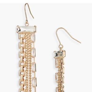 NWT Mixed Chain Cubic Zirconia Earrings